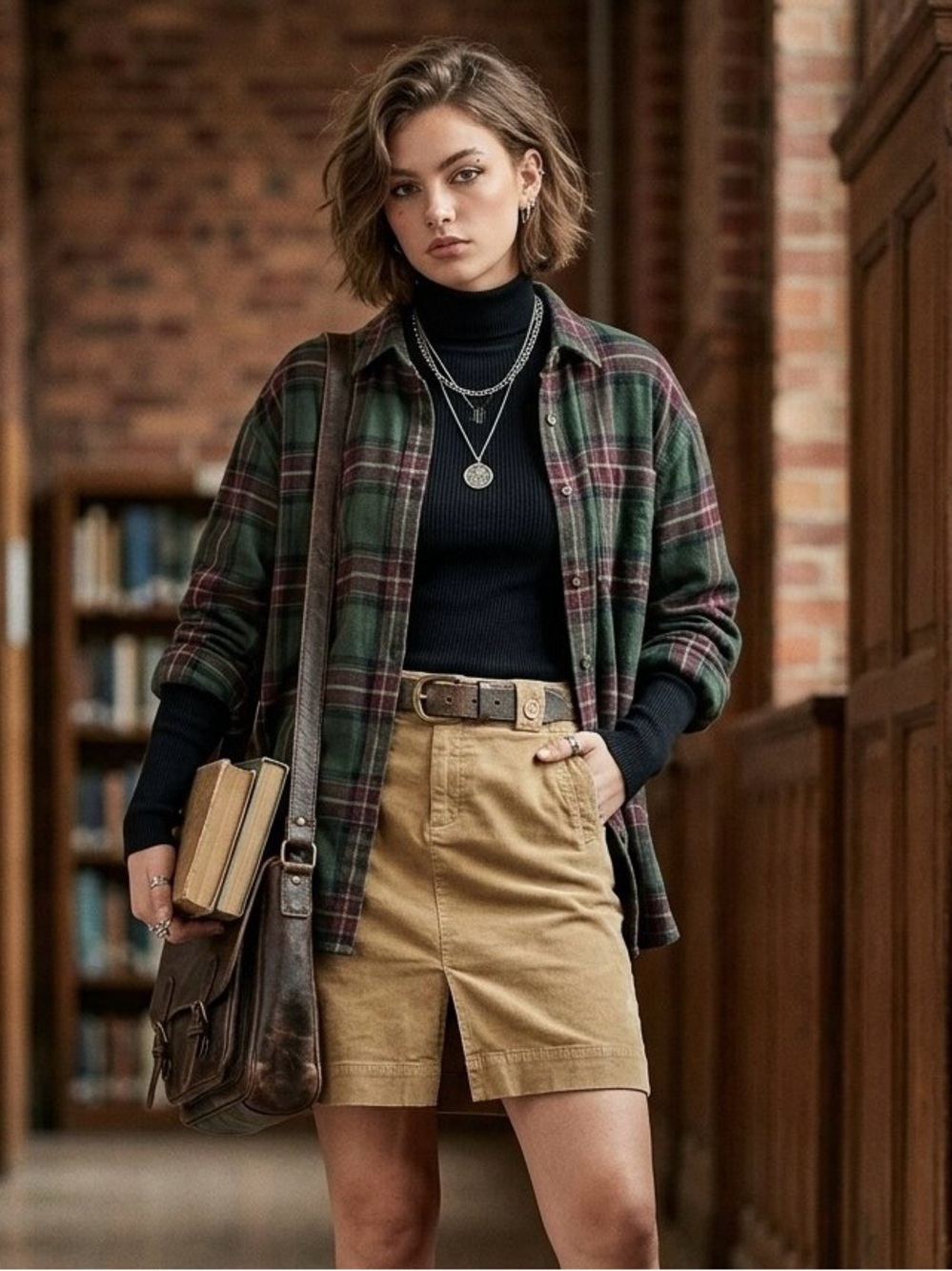 Vintage Y2K  American Eagle Corduroy Mini Skirt Grunge Academia  | 14